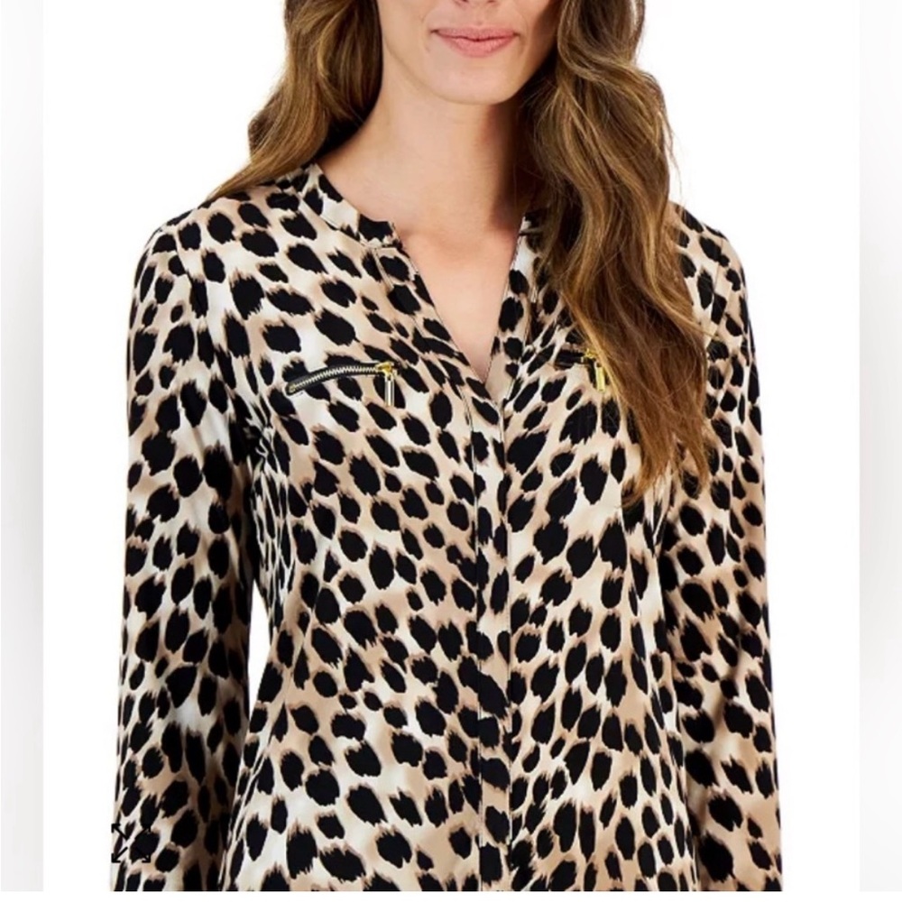 NWT INC Cheetah Print Blouse